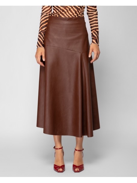 LEATHER SKIRT (brown)