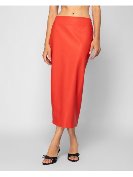 LEATHER SKIRT (red)